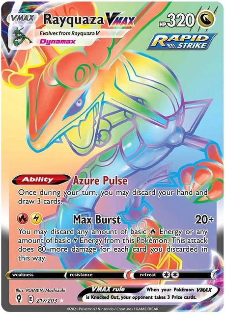 Rayquaza VMAX (Secret) 217/203 - Pokemon TCG Evolving Skies card