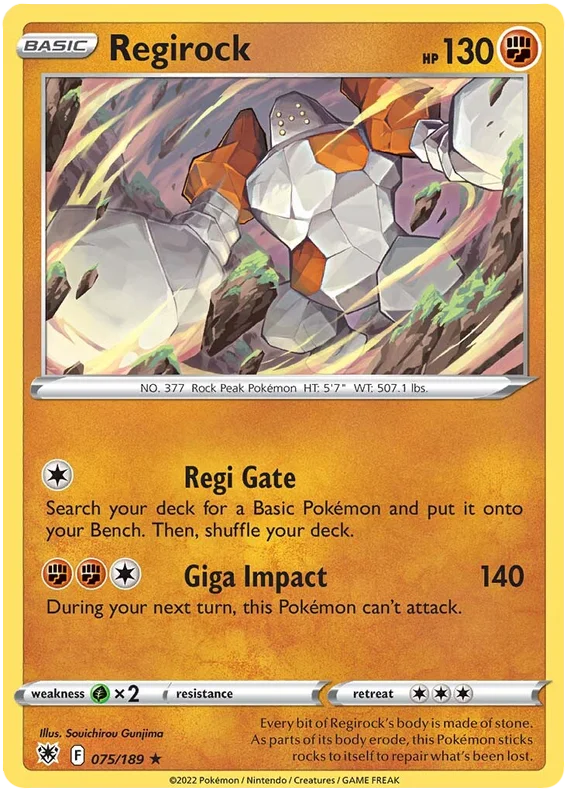 Regirock Astral Radiance Pokemon Card Singles 075/189