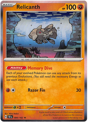 Relicanth Temporal Forces Pokemon Single 084/162