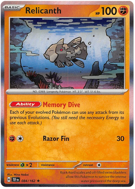 Relicanth Temporal Forces Pokemon Single 084/162