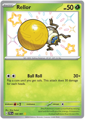 Rellor Paldean Fates Pokemon Card Single 108/091