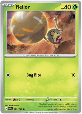 Rellor 025 Paldea Evolved Single Pokemon Card