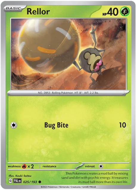 Rellor 025 Paldea Evolved Single Pokemon Card