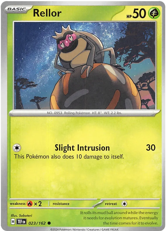 Rellor Temporal Forces Pokemon Single 023/162