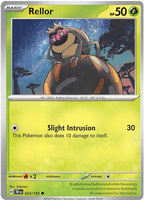 Rellor Temporal Forces Pokemon Single 023/162