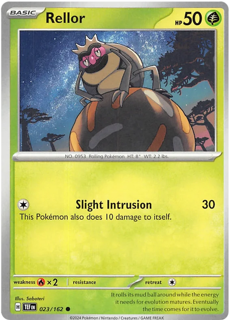 Rellor Temporal Forces Pokemon Single 023/162
