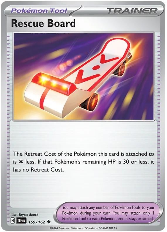 Rescue Board Temporal Forces Pokemon Single 159/162