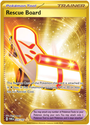 Rescue Board (Gold) Twilight Masquerade Pokemon Single 225/167