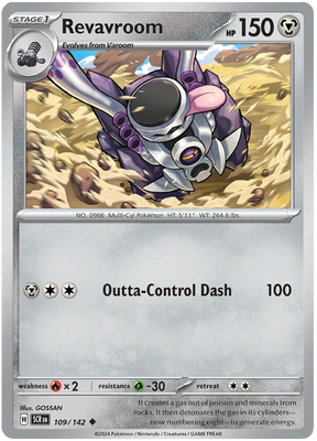 Revavroom Stellar Crown Pokemon Single Card 109/142