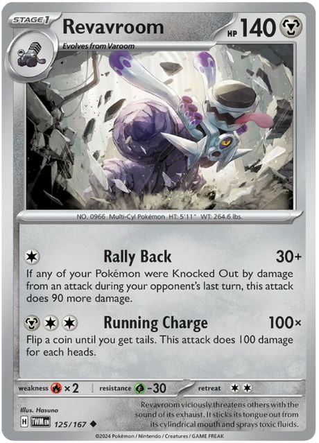 Revavroom Twilight Masquerade Pokemon Single 125/167