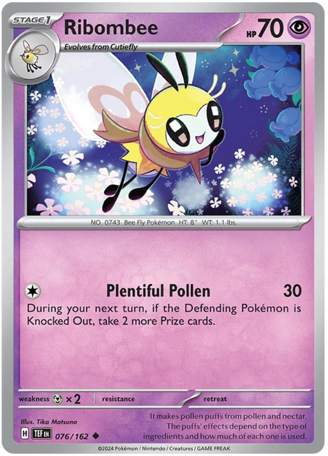 Ribombee Temporal Forces Pokemon Single 076/162