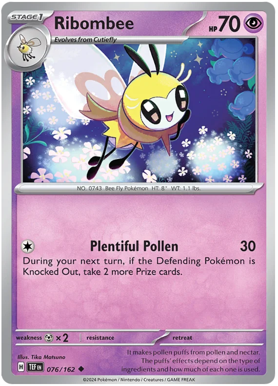 Ribombee Temporal Forces Pokemon Single 076/162