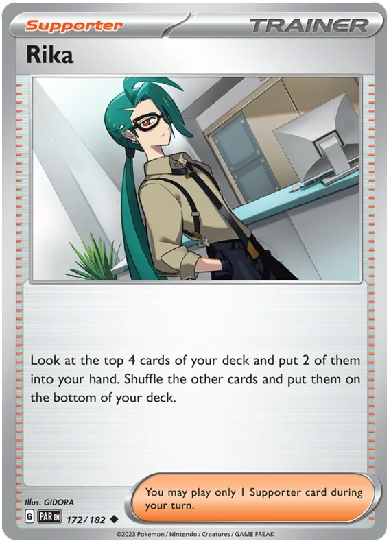 Rika Paradox Rift Single Pokemon Card 172/182