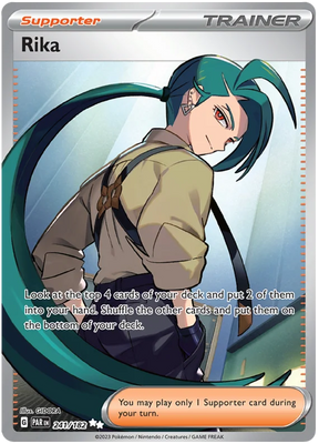 Rika Full Art Paradox Rift Single Pokemon Card 241/182