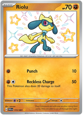 Riolu Paldean Fates Pokemon Card Single 173/091