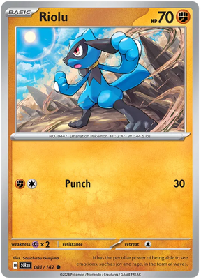 Riolu Stellar Crown Pokemon Single Card 081/142