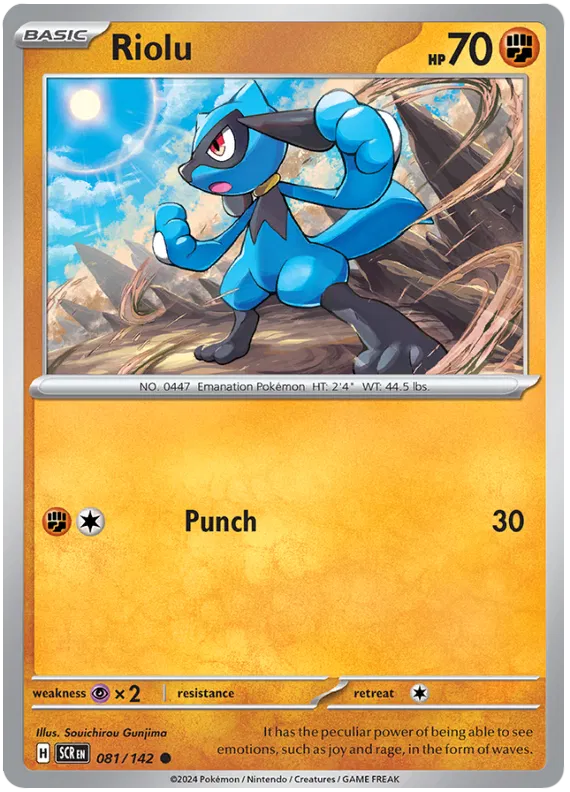 Riolu Stellar Crown Pokemon Single Card 081/142