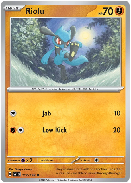 Riolu 112 Scarlet & Violet Base Set Pokemon Card Single