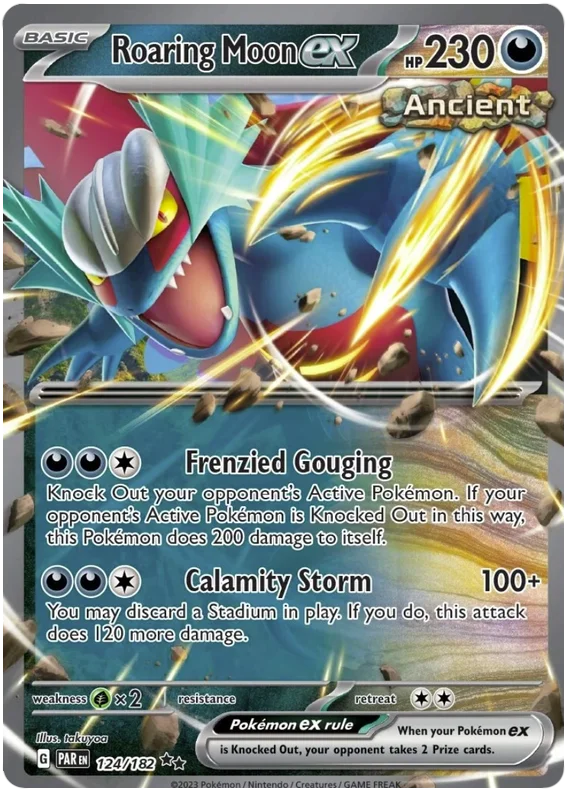 Roaring Moon ex Paradox Rift Single Pokemon Card 124/182