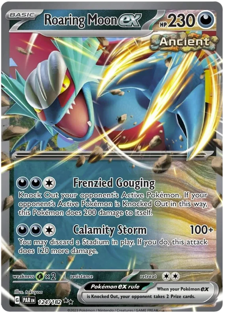 Roaring Moon ex Paradox Rift Single Pokemon Card 124/182