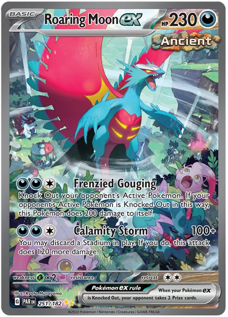 Roaring Moon ex Special Illustration Rare Paradox Rift Single Pokemon Card 251/182