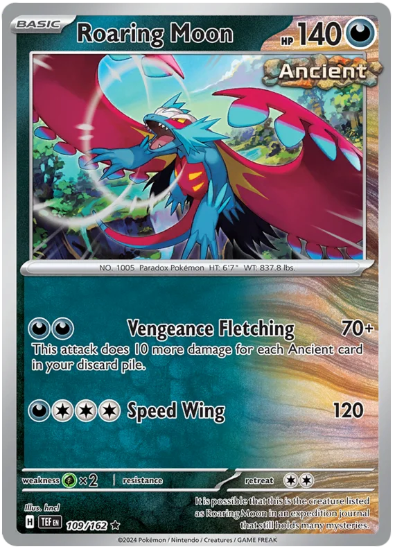 Roaring Moon Temporal Forces Pokemon Single 109/162