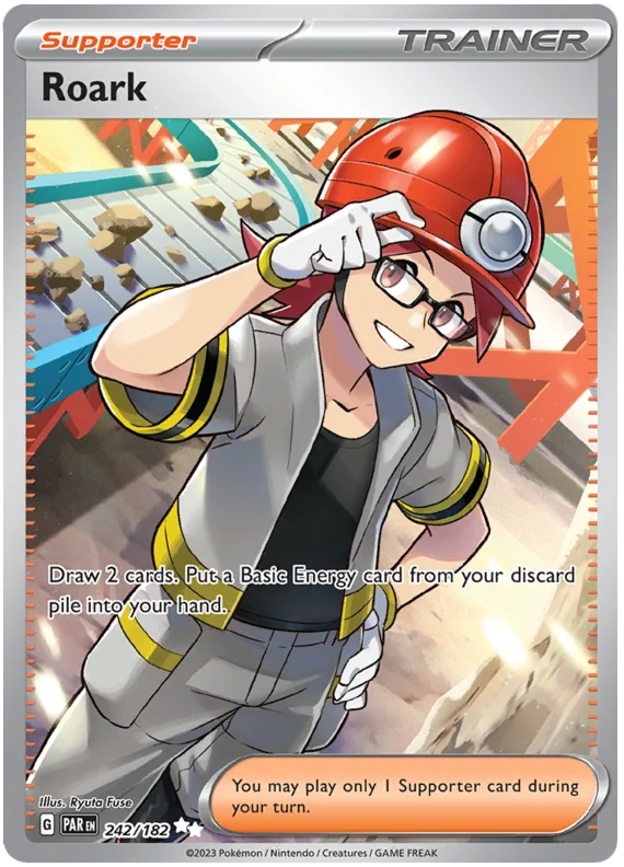Roark Full Art Paradox Rift Single Pokemon Card 242/182
