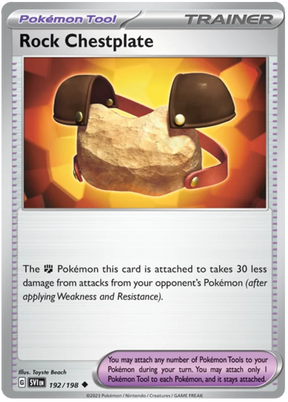 Rock Chestplate Scarlet & Violet Base Set Pokemon Card Single