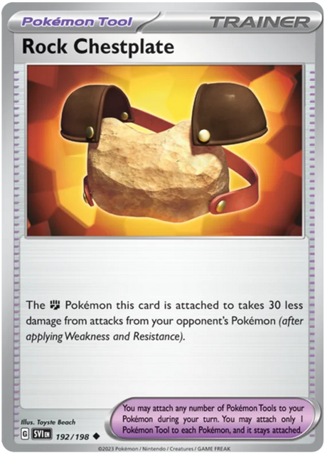 Rock Chestplate Scarlet & Violet Base Set Pokemon Card Single