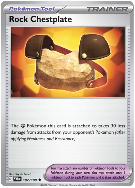 Rock Chestplate Scarlet & Violet Base Set Pokemon Card Single