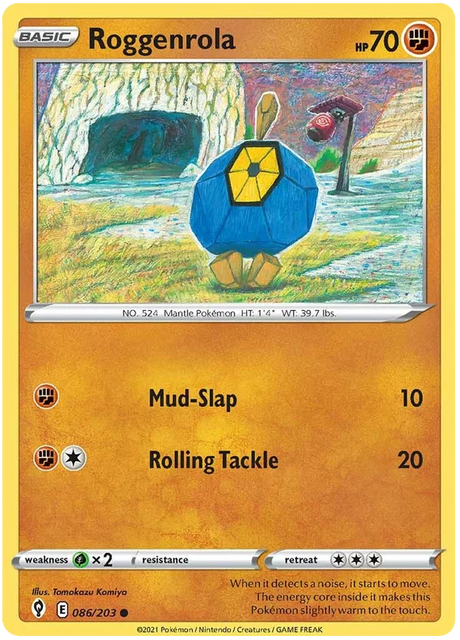 Roggenrola 086/203 - Pokemon TCG Evolving Skies card