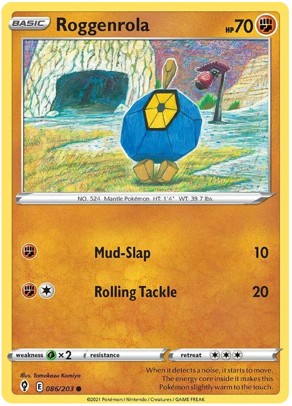 Roggenrola 086/203 - Pokemon TCG Evolving Skies card