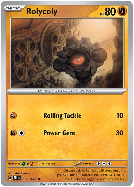 Rolycoly Temporal Forces Pokemon Single 093/162