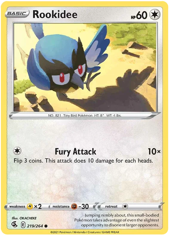 Rookidee Fusion Strike Pokemon Card Singles 219/264