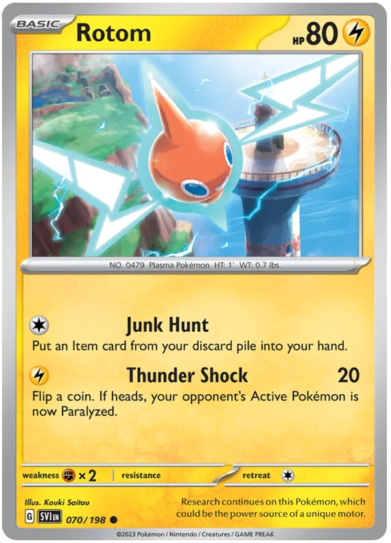 Rotom 070 Scarlet & Violet Base Set Pokemon Card Single