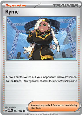 Ryme Obsidian Flames Single Pokemon Card