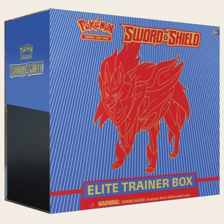 Pokémon Sword & Shield Elite Trainer Box featuring Zamazenta