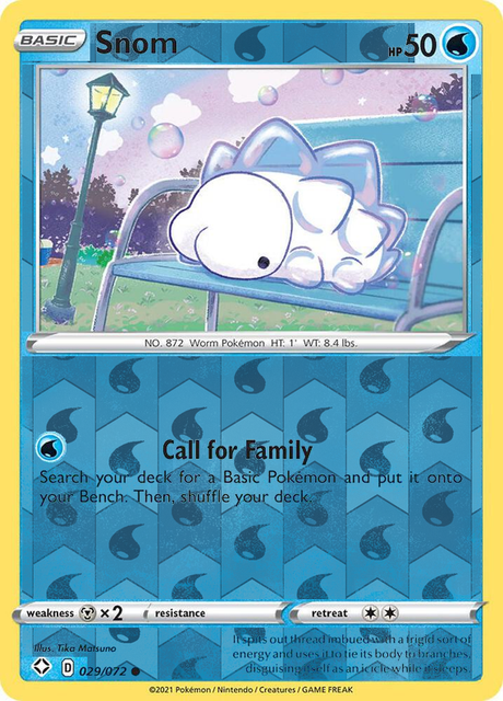 Snom 029/072, Shining Fates, Reverse Holo finish, representative matte composite