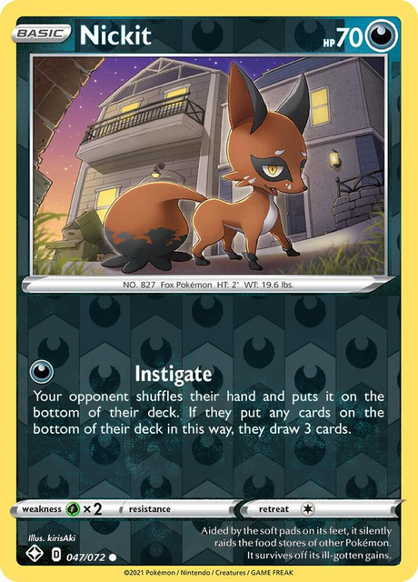 Nickit 047/072, Shining Fates, Reverse Holo finish, representative matte composite