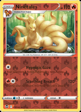 Ninetales 018/195, Silver Tempest, Reverse Holo finish, representative matte composite