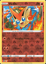 Victini 023/195, Silver Tempest, Reverse Holo finish, representative matte composite