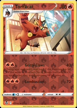 Torracat 031/195, Silver Tempest, Reverse Holo finish, representative matte composite