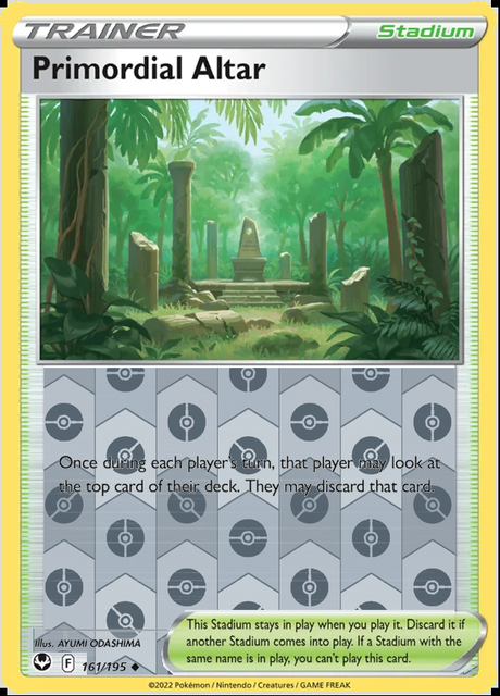 Primordial Altar 161/195, Silver Tempest, Reverse Holo finish, representative matte composite