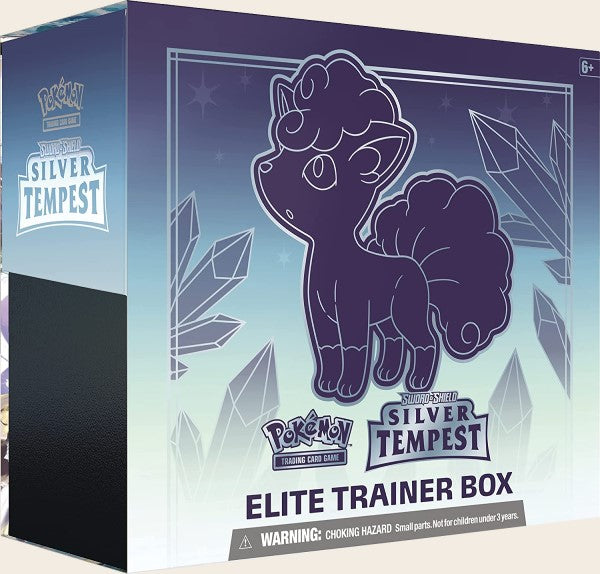 Pokemon Silver Tempest Elite Trainer Box Featuring Alolan Vulpix (SWSH12)