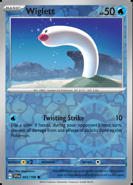 Wiglett 055/198, Scarlet & Violet Base, Reverse Holo, representative matte composite