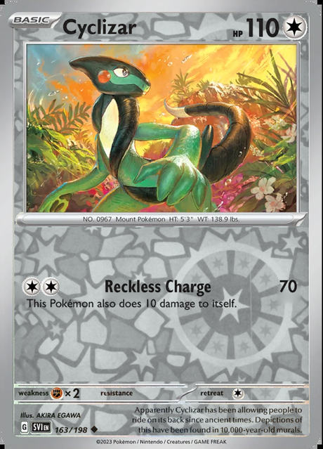 Cyclizar 163/198, Scarlet & Violet Base, Reverse Holo, representative matte composite