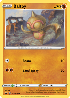 Baltoy - Sword & Shield 101/202 Pokémon card