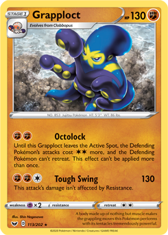 Grapploct - Sword & Shield 113/202 Pokémon card