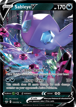 Sableye V - Sword & Shield 120/202 Pokémon card
