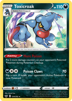 Toxicroak - Sword & Shield 124/202 Pokémon card